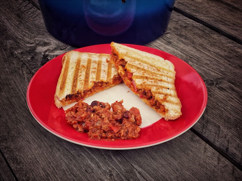 Tosti chili con carne