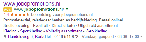 google ads extensies