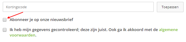 Opt in nieuwsbrief